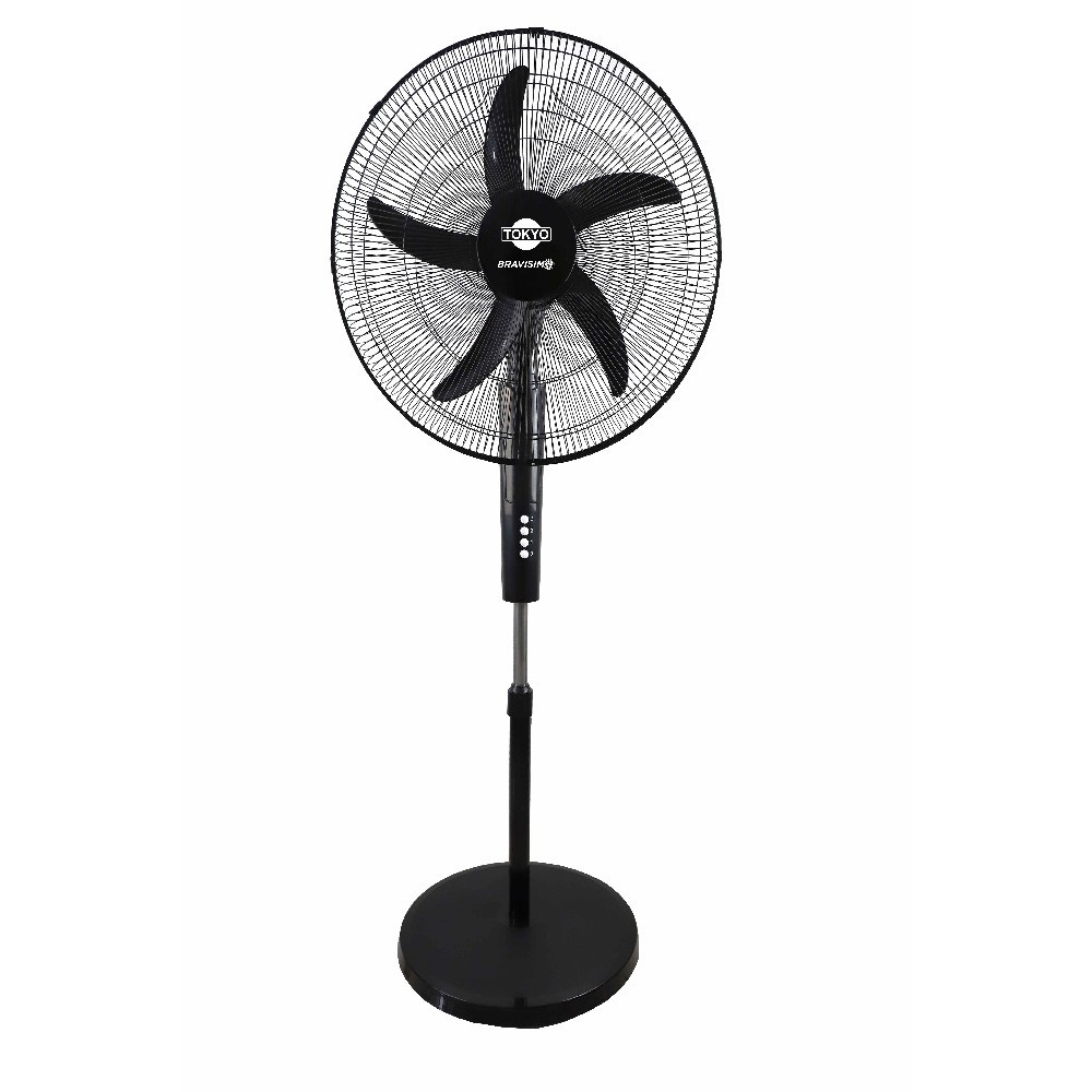 COD:111000551 - VENTILADOR TOKYO DE PIE BRAVISIMO 3 VEL. NEGRO20-BASE REDONDA