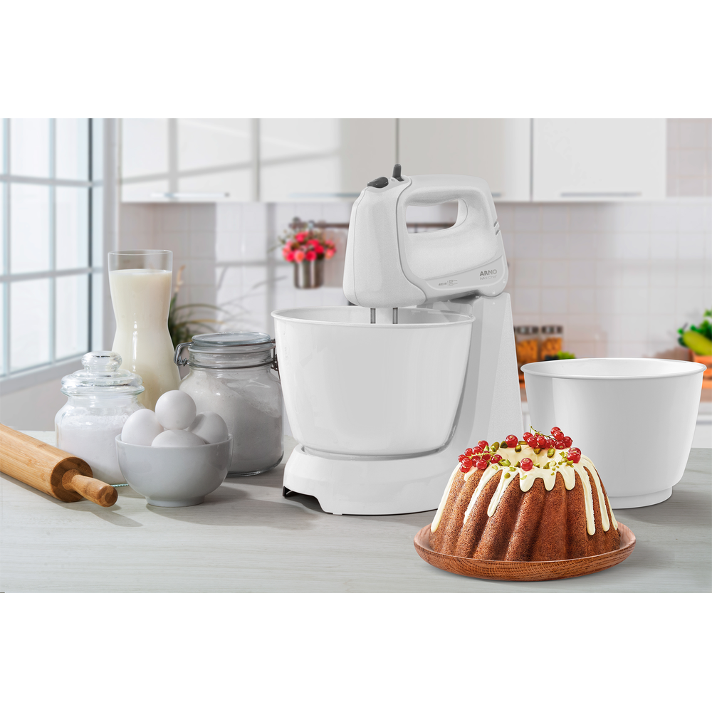 COD:111000829 - BATIDORA MINI CHEF ARNO H10 4V 2 BOWLS BLANCO 220V