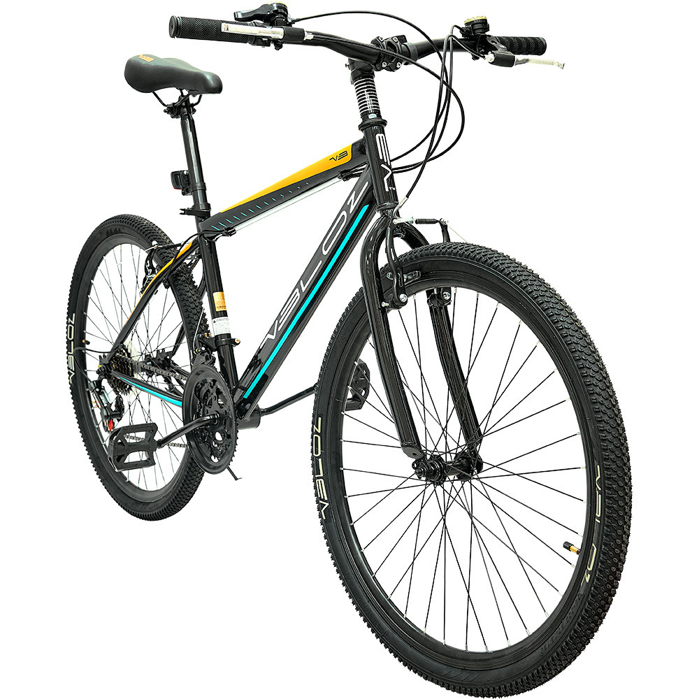 COD:111000910 - BICICLETA VELOZ ARO 26 THUNDER NEGRO/NARANJA