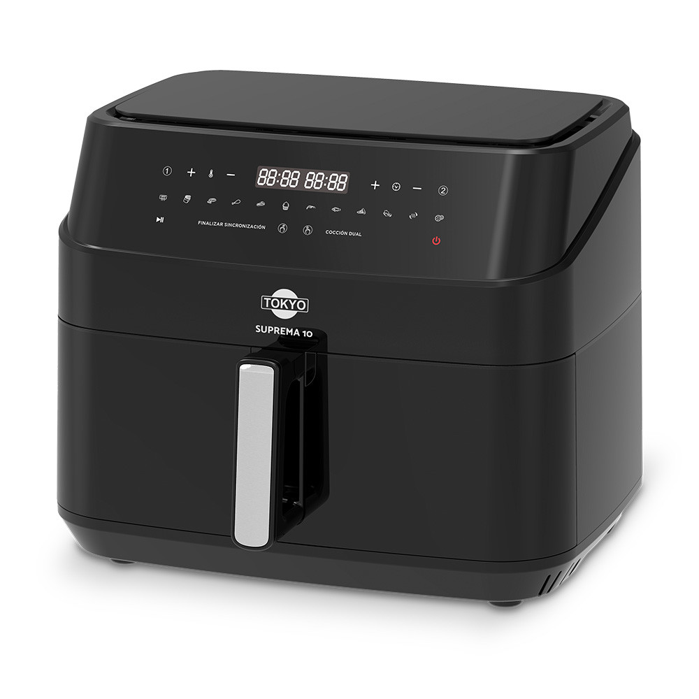 COD:111000922 - AIR FRYER TOKYO SUPREMA 10LTS DOBLE CANASTA C/DIVISOR EXTRAIBLE 200Â°C 2400W