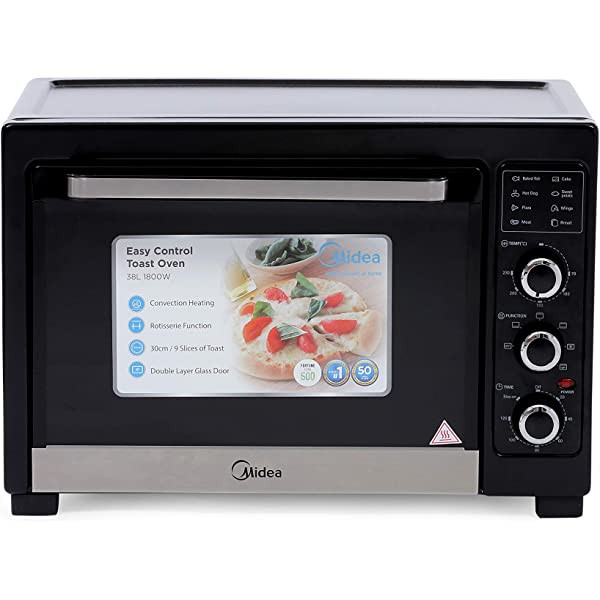 COD:444400411 - HORNO ELECTRICO MIDEA 38 L. Negro,