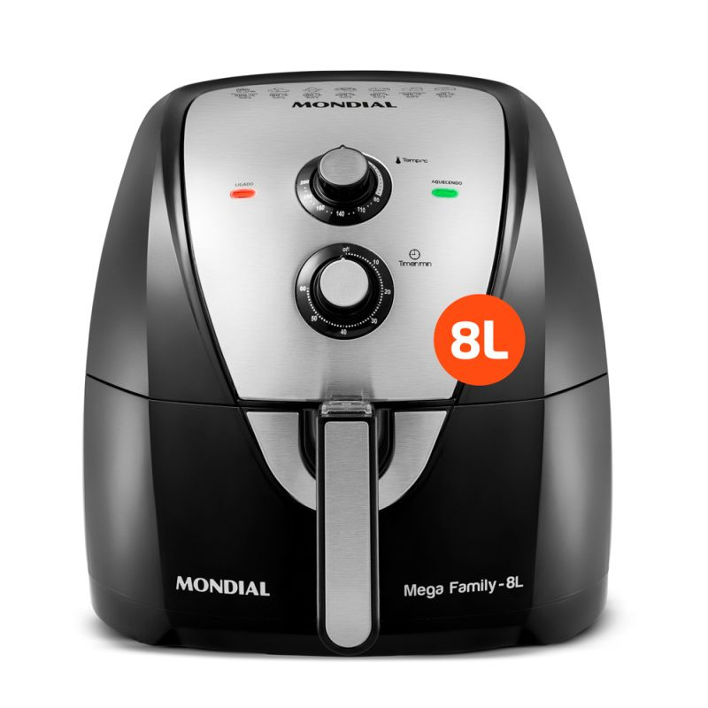 COD:444400422 - AIR FRYER MONDIAL MEGA FAMILY - BLACK - 8L