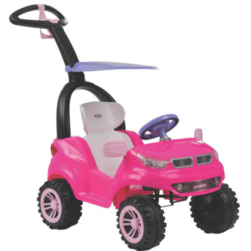 COD:444400463 - AUTO CON EMPUJADOR PUSH CAR ROSA BIEMME