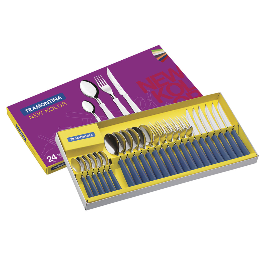 COD:6145 - JUEGO DE CUBIERTOS TRAMONTINA 24P