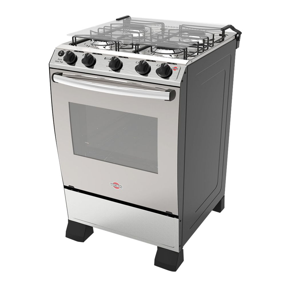 COD:6623 - COCINA TOKYO EURO 4H A GAS F/INOX EU4HIT