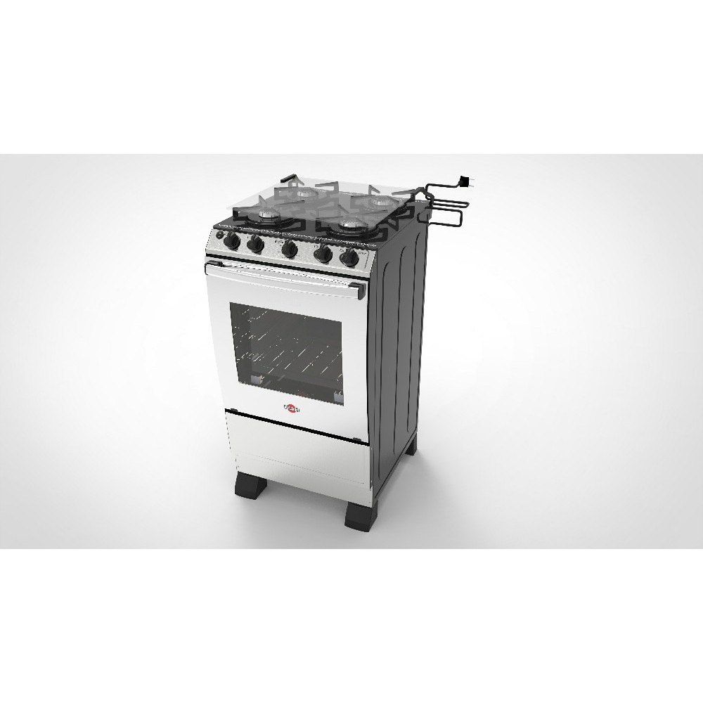 COD:COTOCRI4HI-RE - Cocina A Gas Tokyo Cristal 4h Frente Inox Mesada D/vidrio Top Control