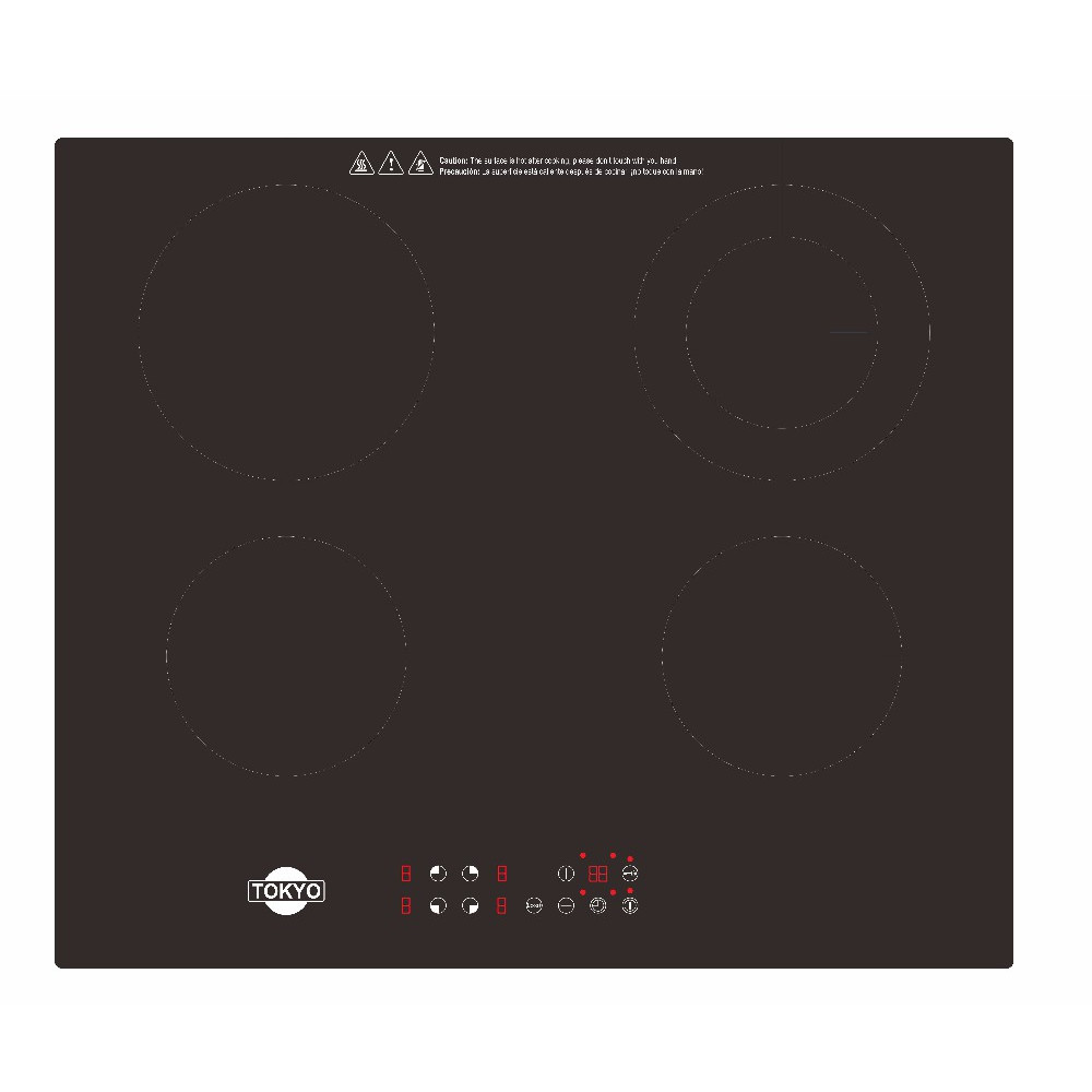 COD:COTOK2V2I - Anafe Electrico Combinada Tokyo 4 H 2 Vitroceramica 2 Induccion Md Tok2v2i