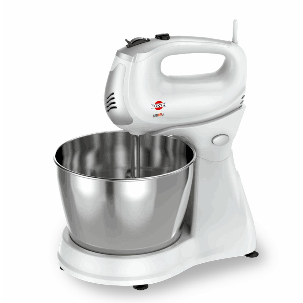 COD:EDTBMAX5 - Batidora Tokyo Batimax Blanca 5 Velocidades 1 Bowl Inox 3 Lts 220v/50hz