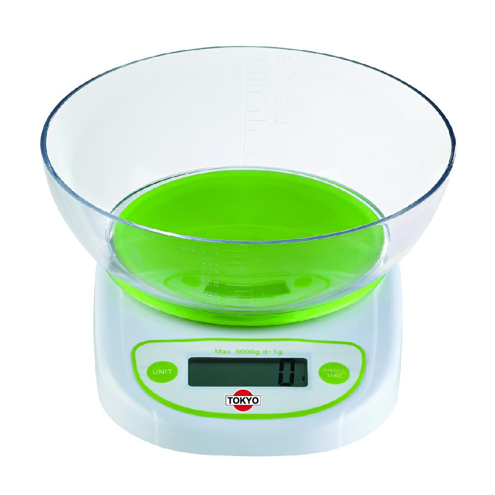 COD:EDTBTOKABS - Balanza De Cocina Tokabs Bowl De Plastico Funcion Tara Cap 5kgs