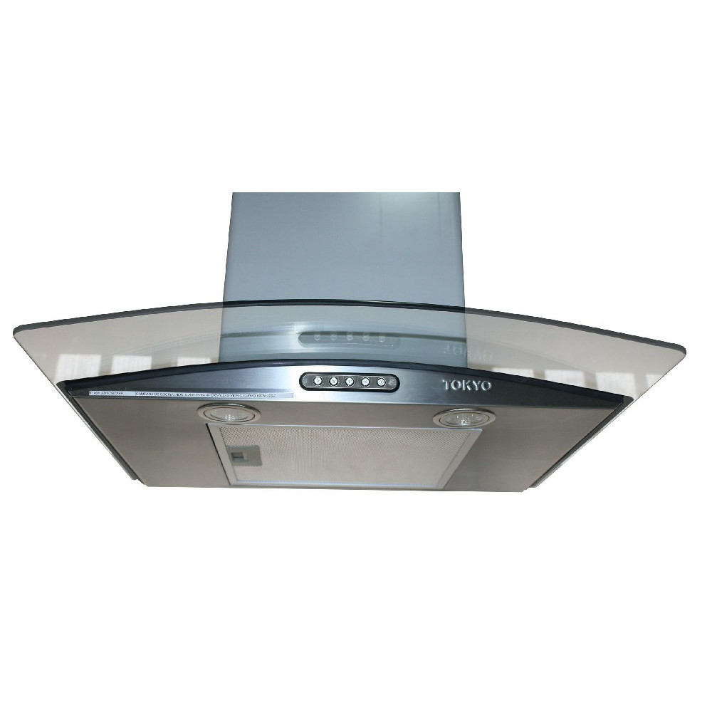 COD:EDTCSITA4H - Campana De Cocina Inox Tokyo Sita 4hornallas Vidrio Curvo 60cm 220v